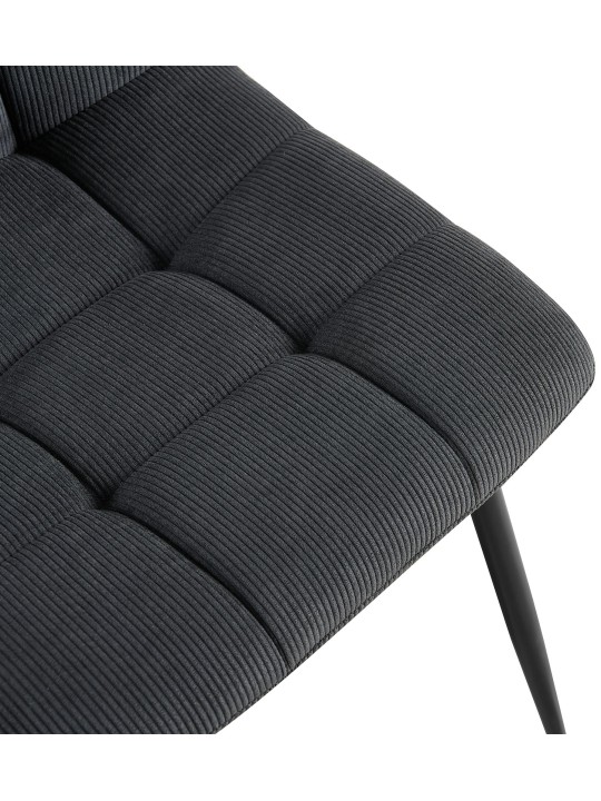 Eetkamerstoel Antibes Cord, zwart Eetkamerstoel Antibes Cord, zwart