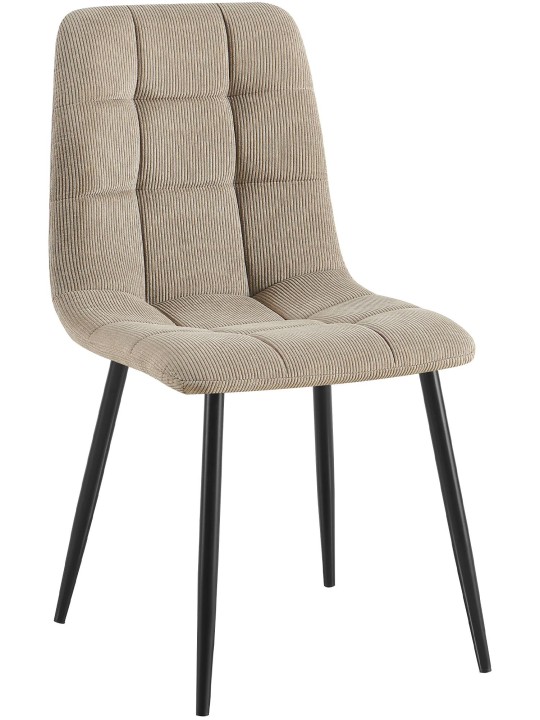 Eetkamerstoel Tilde Cord, taupe Eetkamerstoel Tilde Cord, taupe