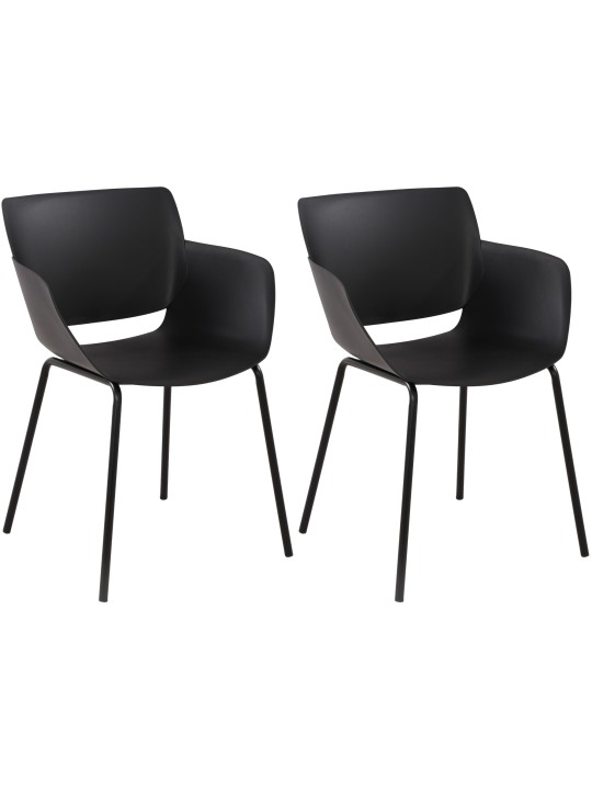 Set van 2 stoelen Alpena, zwart Set van 2 stoelen Alpena, zwart