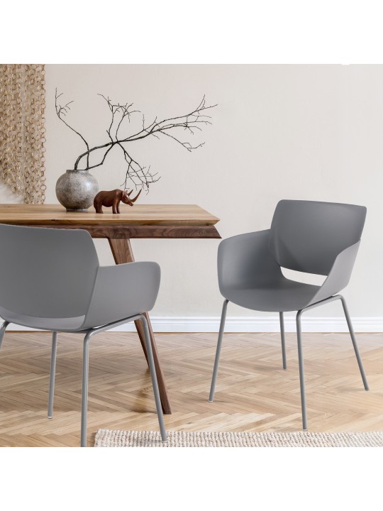 Set van 2 stoelen Alpena, donkergrijs Set van 2 stoelen Alpena, donkergrijs