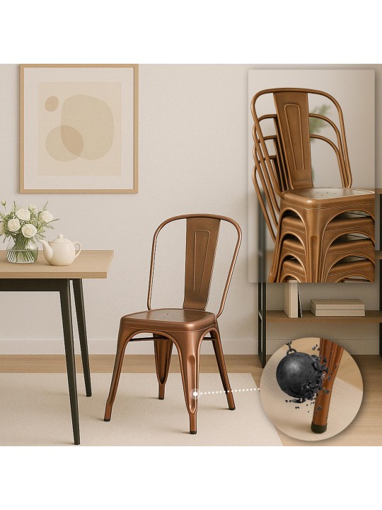 Set van 4 stoelen Benedikt, koper