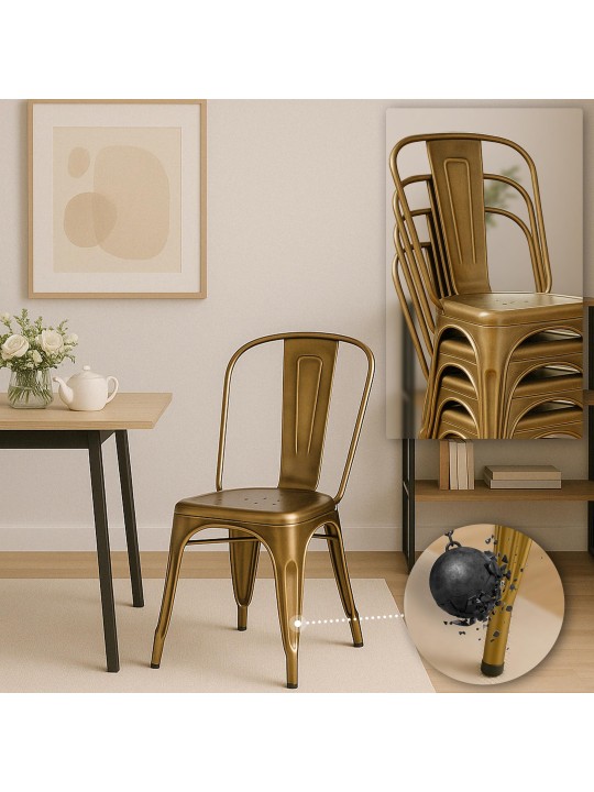 Set van 4 stoelen Benedikt, goud
