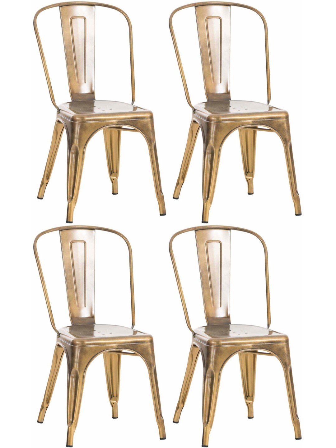 Set van 4 stoelen Benedikt, goud