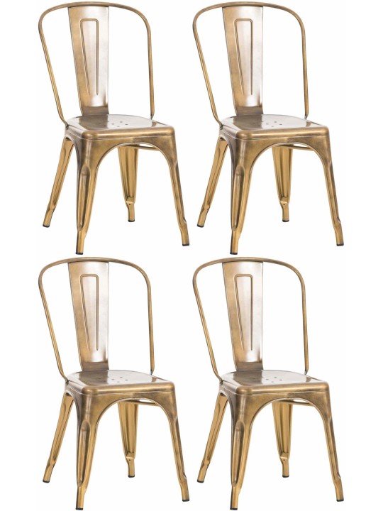 Set van 4 stoelen Benedikt, goud
