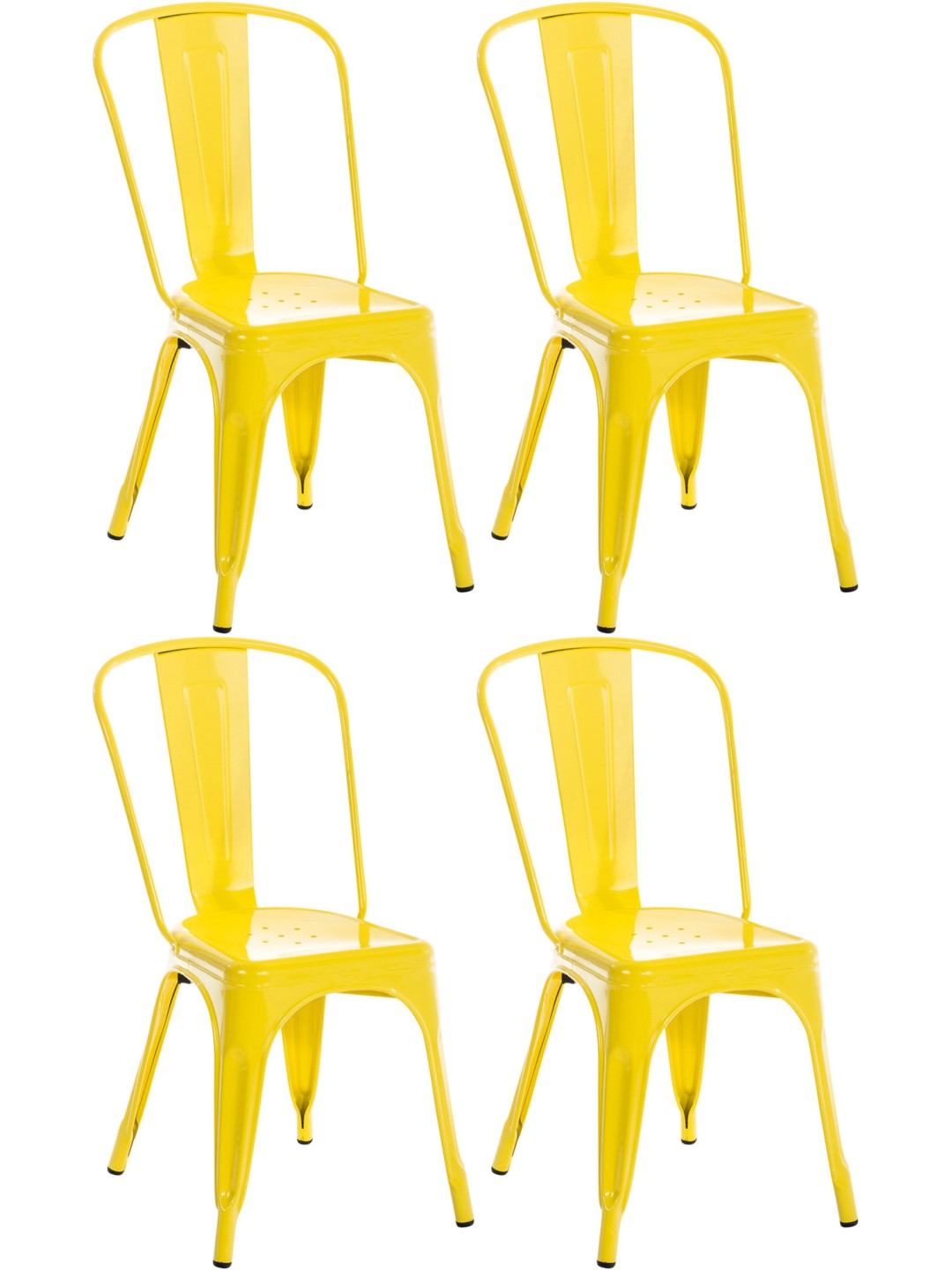 Set van 4 stoelen Benedikt, geel