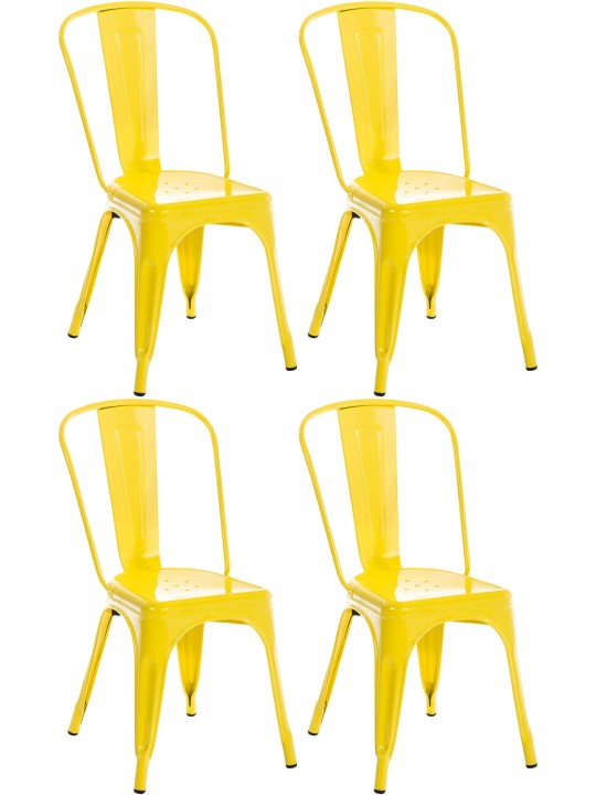 Set van 4 stoelen Benedikt, geel