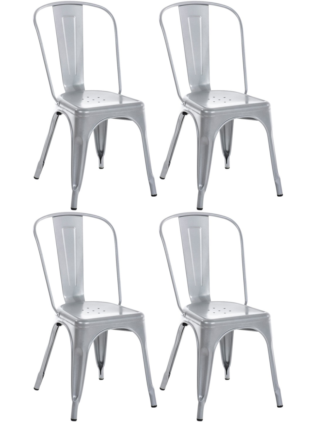 Set van 4 stoelen Benedikt, zilver