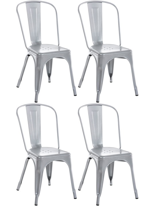 Set van 4 stoelen Benedikt, zilver Set van 4 stoelen Benedikt, zilver
