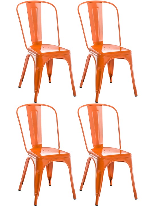 Set van 4 stoelen Benedikt, oranje