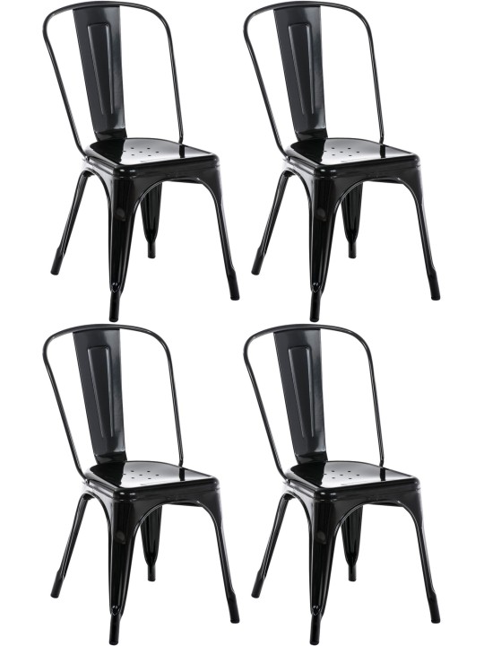 Set van 4 stoelen Benedikt, zwart Set van 4 stoelen Benedikt, zwart