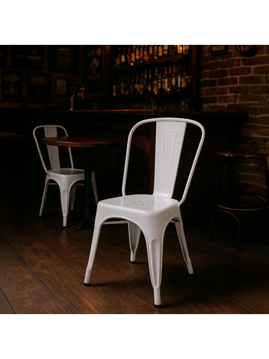 Set van 4 stoelen Benedikt, wit