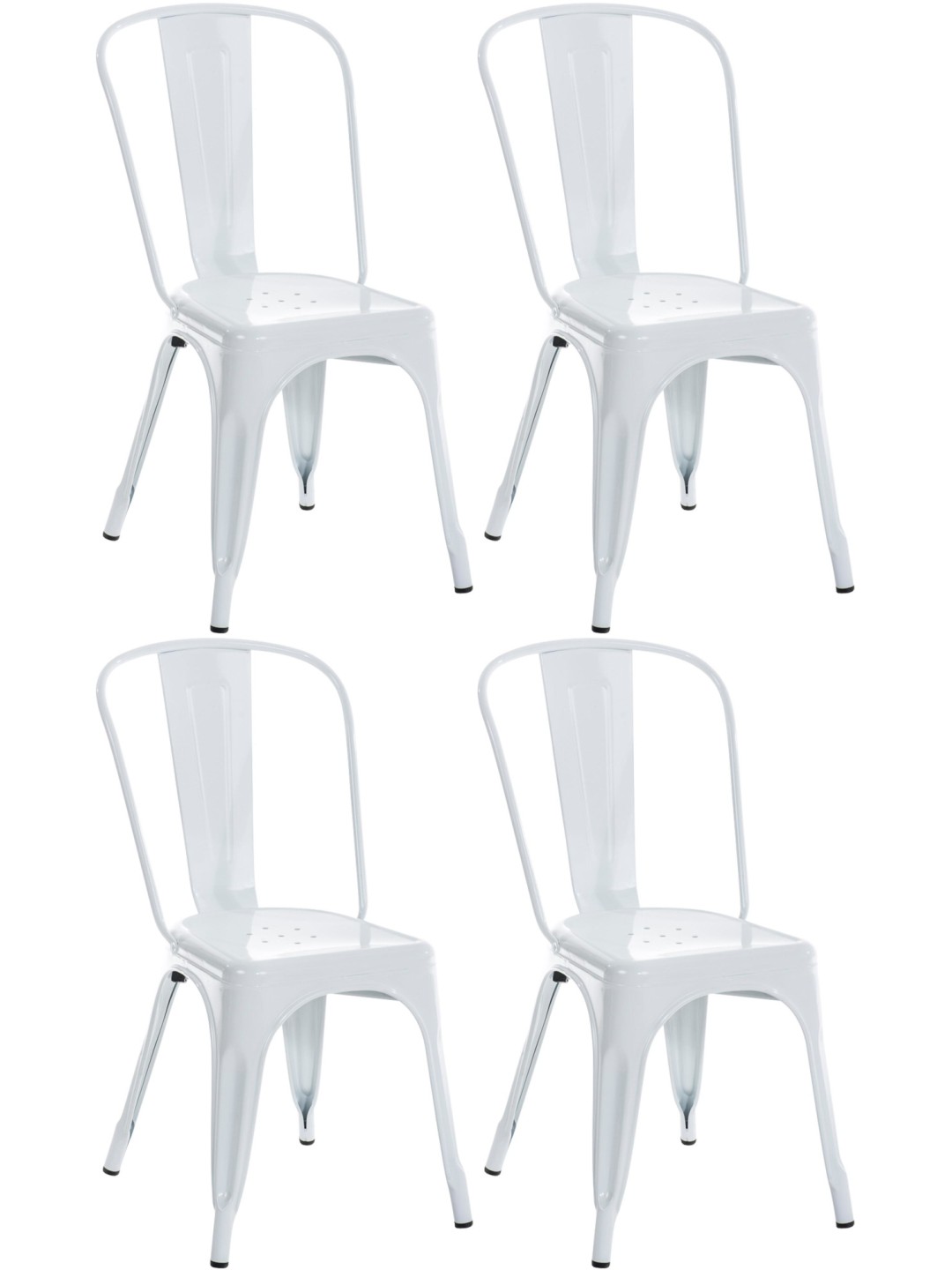 Set van 4 stoelen Benedikt, wit