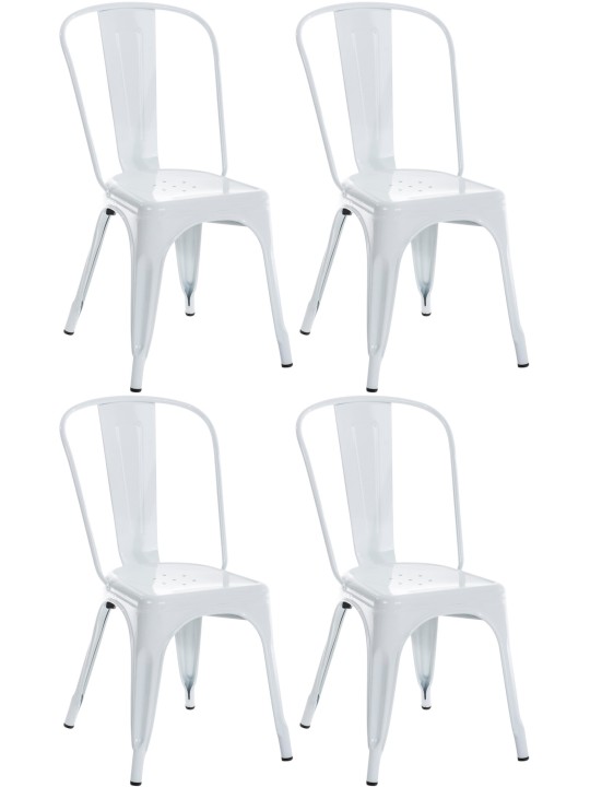 Set van 4 stoelen Benedikt, wit