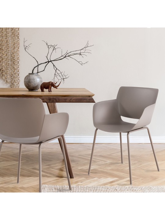 Set van 2 stoelen Alpena, taupe Set van 2 stoelen Alpena, taupe