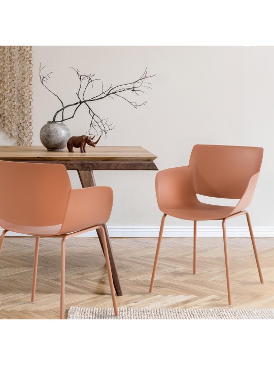 Set van 2 stoelen Alpena, terracotta Set van 2 stoelen Alpena, terracotta