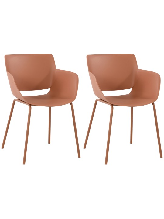 Set van 2 stoelen Alpena, terracotta Set van 2 stoelen Alpena, terracotta