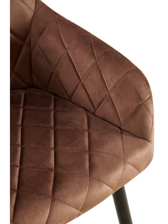 Eetkamerstoel Monett fluweel B, bruin