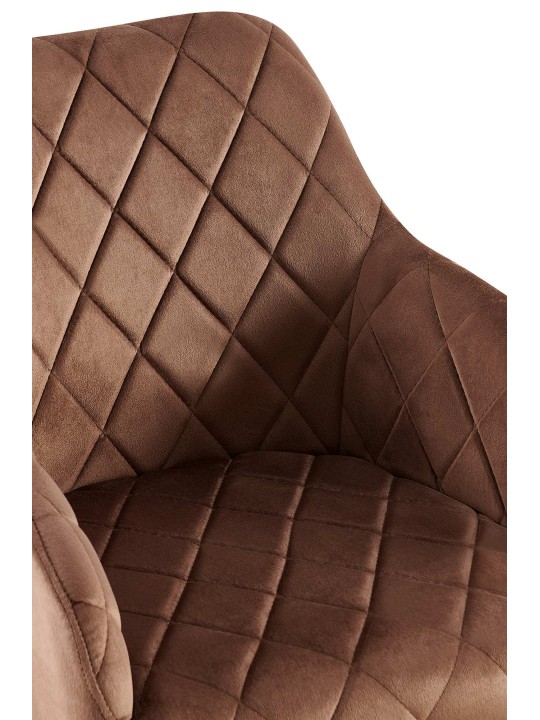 Eetkamerstoel Monett fluweel B, bruin