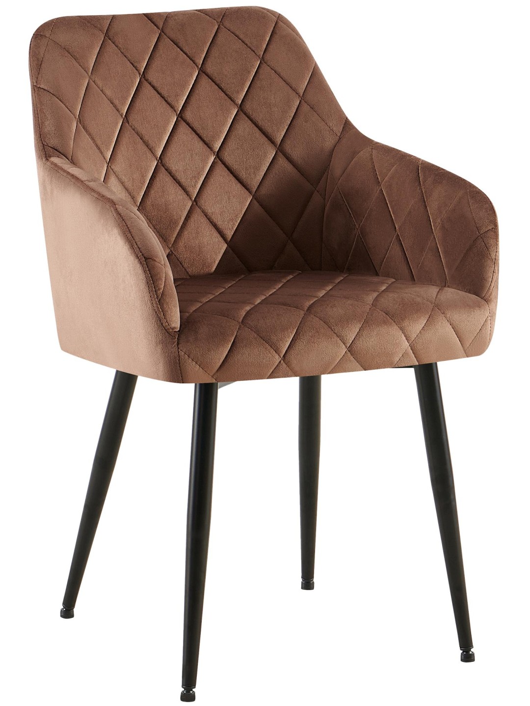 Eetkamerstoel Monett fluweel B, bruin