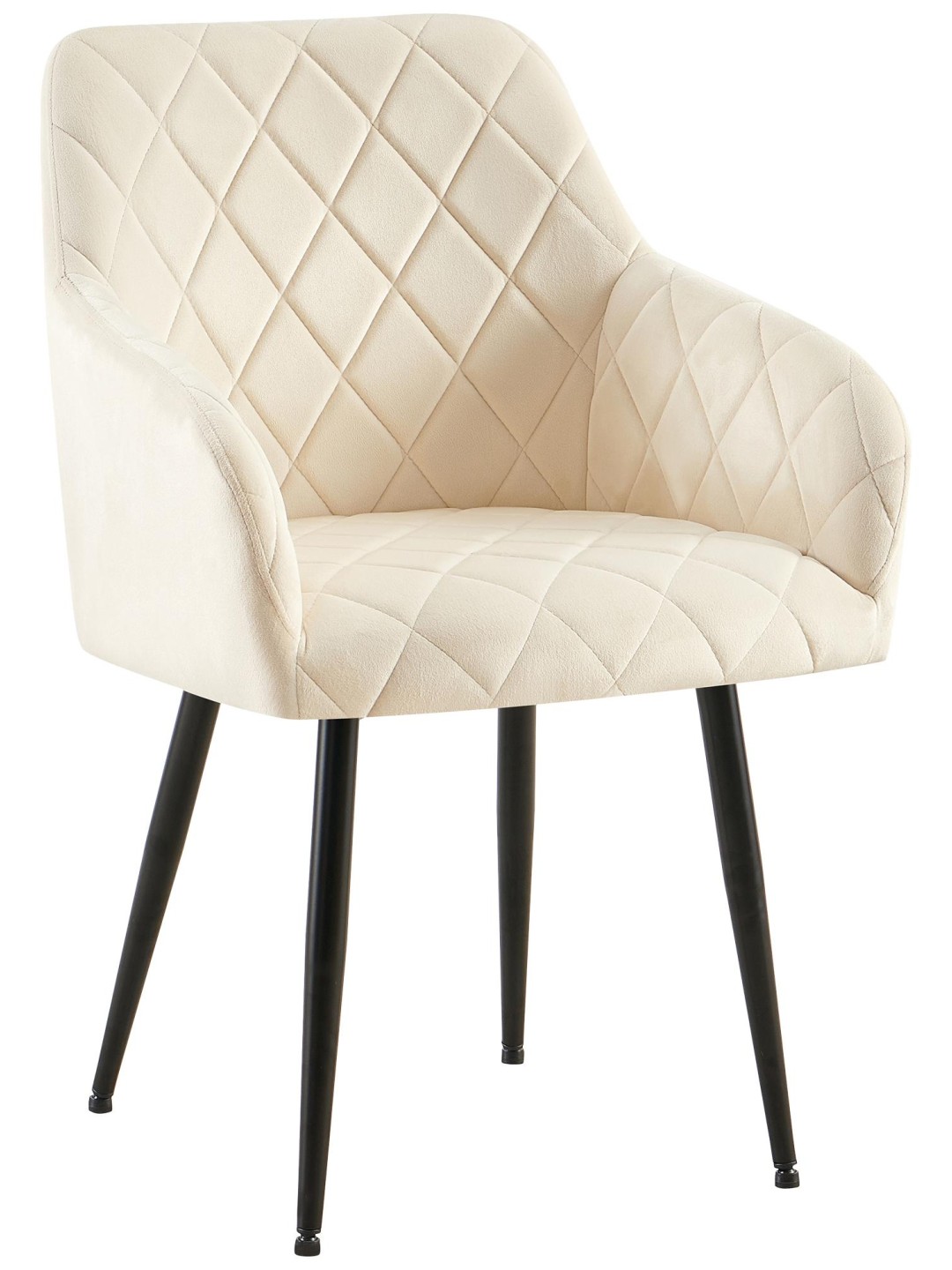 Eetkamerstoel Monett fluweel B, crème