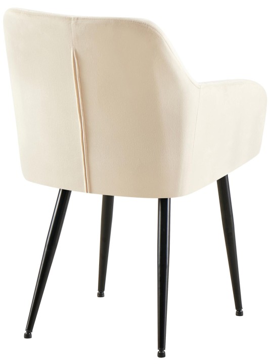 Eetkamerstoel Monett fluweel B, crème