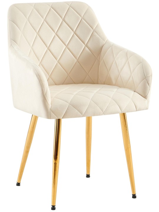 Eetkamerstoel Monett fluweel G, crème