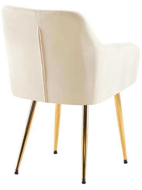 Set van 2 eetkamerstoelen Monett fluweel G, crème Set van 2 eetkamerstoelen Monett fluweel G, crème