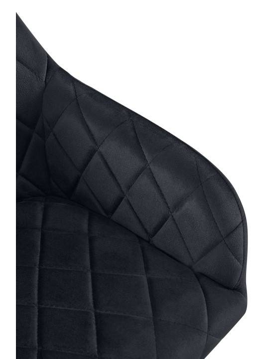 Set van 2 eetkamerstoelen Monett fluweel G, zwart Set van 2 eetkamerstoelen Monett fluweel G, zwart