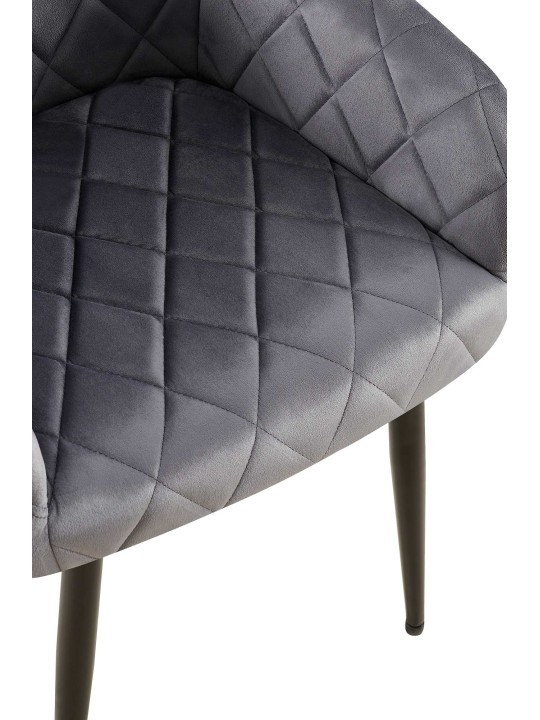 Set van 2 eetkamerstoelen Monett fluweel B, donkergrijs Set van 2 eetkamerstoelen Monett fluweel B, donkergrijs