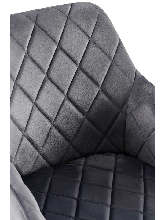 Set van 2 eetkamerstoelen Monett fluweel B, donkergrijs Set van 2 eetkamerstoelen Monett fluweel B, donkergrijs