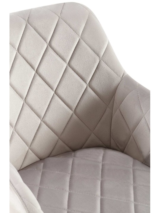 Set van 2 eetkamerstoelen Monett fluweel B, grijs Set van 2 eetkamerstoelen Monett fluweel B, grijs