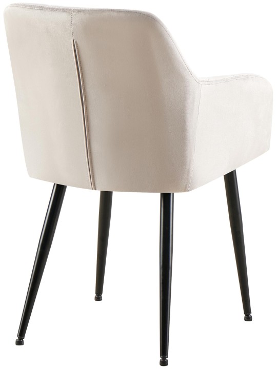 Set van 2 eetkamerstoelen Monett fluweel B, grijs Set van 2 eetkamerstoelen Monett fluweel B, grijs