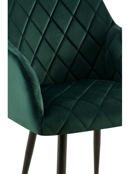 Set van 2 eetkamerstoelen Monett fluweel B, groen Set van 2 eetkamerstoelen Monett fluweel B, groen