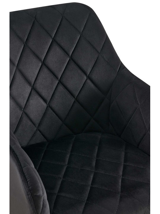 Set van 2 eetkamerstoelen Monett fluweel B, zwart Set van 2 eetkamerstoelen Monett fluweel B, zwart