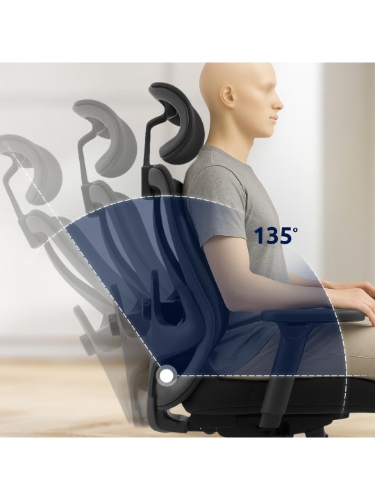 Bureaustoel Elisha, zwart