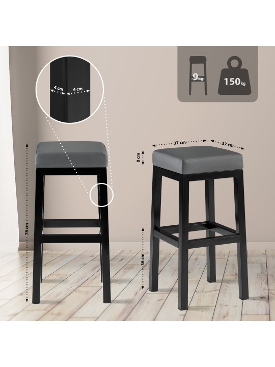 Barkruk Taylor B80, grijs