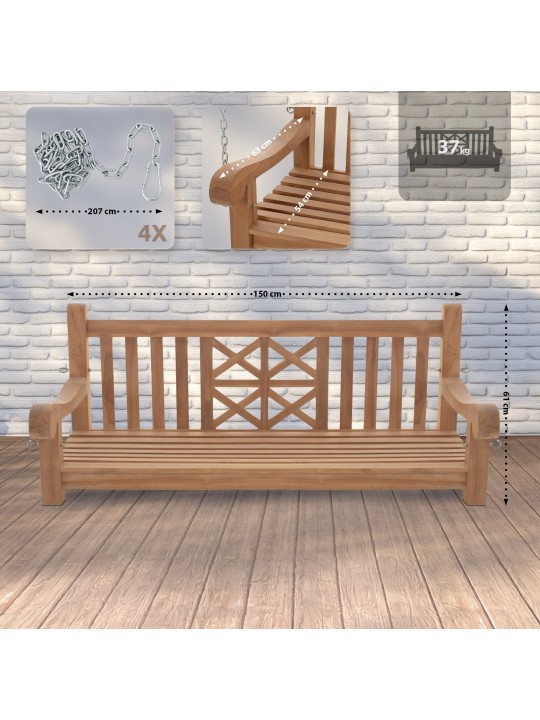 Schommelbank Farm 150 cm, teak Schommelbank Farm 150 cm, teak