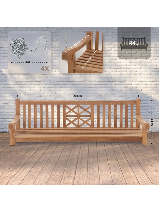 Schommelbank Farm 200 cm, teak Schommelbank Farm 200 cm, teak