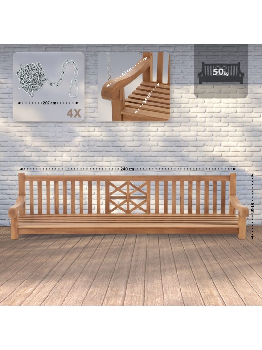 Schommelbank Farm 240 cm, teak Schommelbank Farm 240 cm, teak