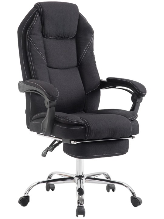 Bureaustoel Castle stof, zwart