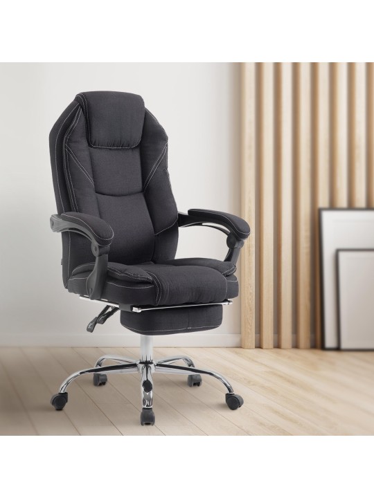 Bureaustoel Castle stof, zwart