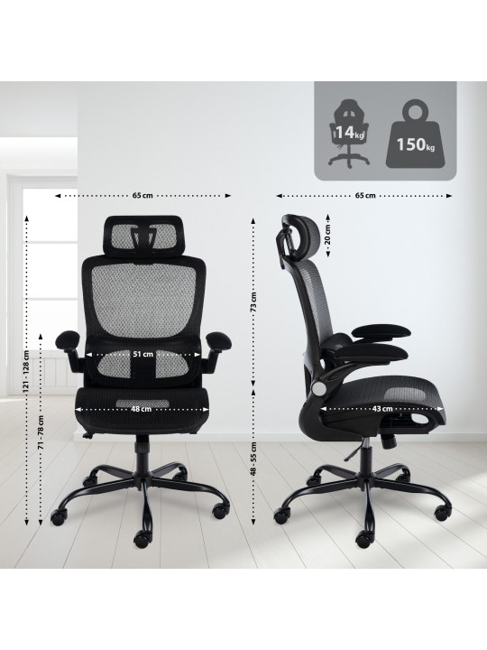 Bureaustoel Kaylee, zwart