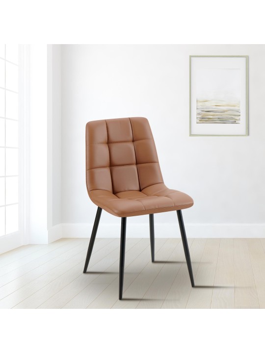 Eetkamerstoel Antibes kunstleer, donkerbruin Eetkamerstoel Antibes kunstleer, donkerbruin