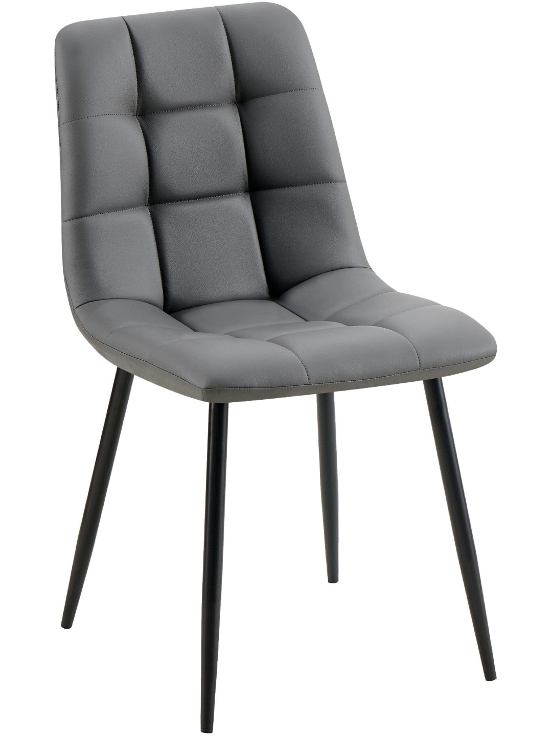 Eetkamerstoel Antibes kunstleer, donkergrijs