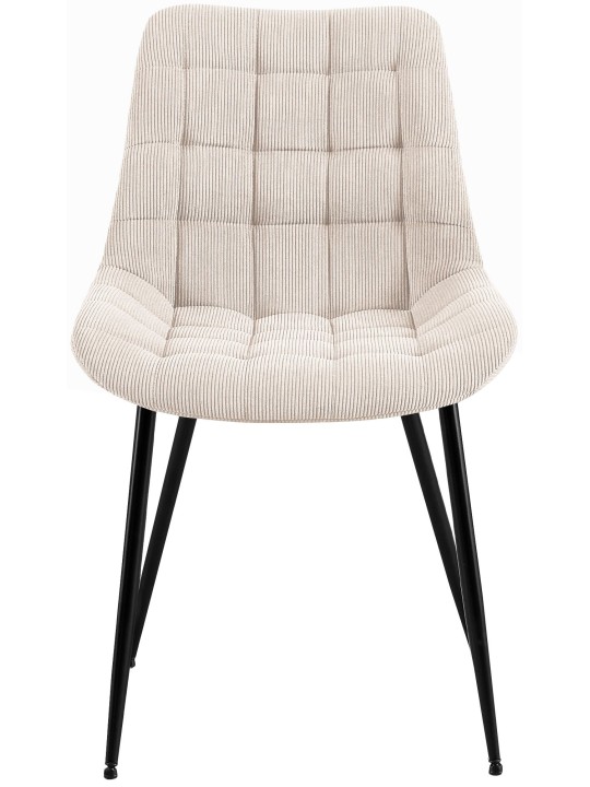 Sardna Cord eetkamerstoel, crème