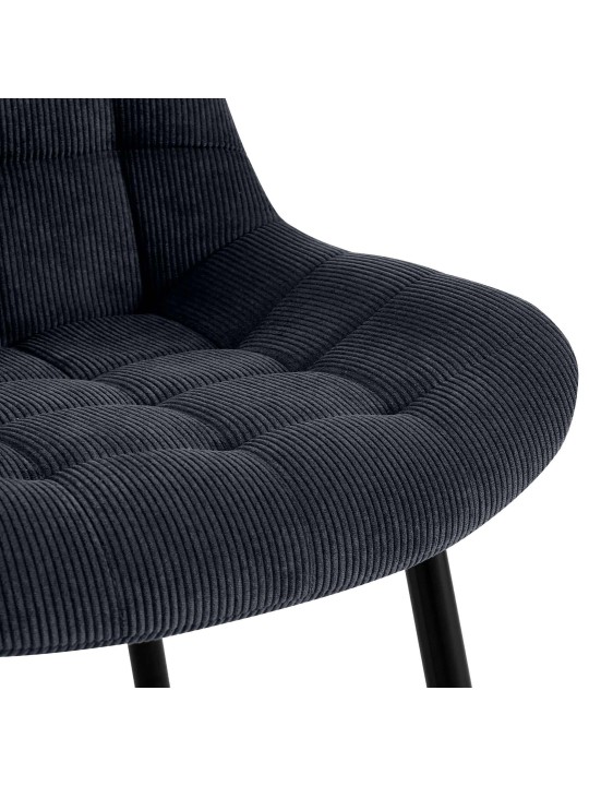 Sardna Cord eetkamerstoel, zwart Sardna Cord eetkamerstoel, zwart