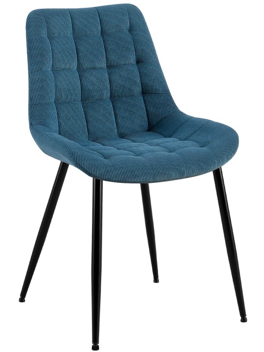 Sardna Cord eetkamerstoel, blauw