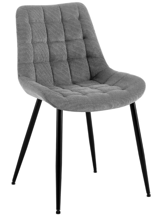 Sardna Cord eetkamerstoel, grijs