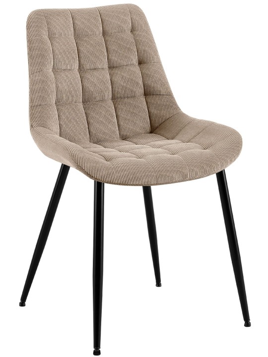 Sardna Cord eetkamerstoel, taupe