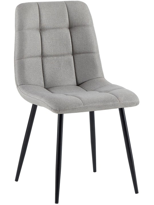 Eetkamerstoel Antibes stof, lichtgrijs Eetkamerstoel Antibes stof, lichtgrijs